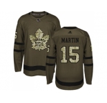 Adidas Toronto Maple Leafs #15 Matt Martin Green Salute to Service Stitched NHL Jersey