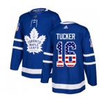 Adidas Toronto Maple Leafs #16 Darcy Tucker Authentic Royal Blue USA Flag Fashion NHL Jersey
