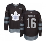 Adidas Toronto Maple Leafs #16 Mitchell Marner Authentic Black 1917-2017 100th Anniversary NHL Jersey