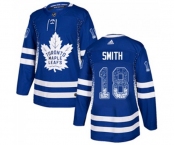 Adidas Toronto Maple Leafs #18 Ben Smith Authentic Blue Drift Fashion NHL Jersey