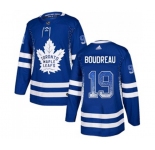 Adidas Toronto Maple Leafs #19 Bruce Boudreau Authentic Blue Drift Fashion NHL Jersey