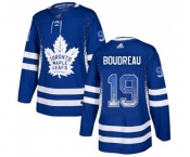 Adidas Toronto Maple Leafs #19 Bruce Boudreau Authentic Blue Drift Fashion NHL Jersey
