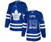 Adidas Toronto Maple Leafs #19 Joffrey Lupul Authentic Blue Drift Fashion NHL Jersey
