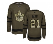 Adidas Toronto Maple Leafs #21 Bobby Baun Green Salute to Service Stitched NHL Jersey