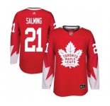Adidas Toronto Maple Leafs #21 Borje Salming Authentic Red Alternate NHL Jersey