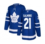 Adidas Toronto Maple Leafs #21 Borje Salming Premier Royal Blue Home NHL Jersey