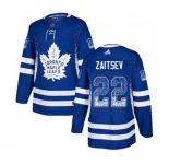 Adidas Toronto Maple Leafs #22 Nikita Zaitsev Authentic Blue Drift Fashion NHL Jersey
