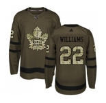 Adidas Toronto Maple Leafs #22 Tiger Williams Authentic Green Salute to Service NHL Jersey
