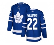 Adidas Toronto Maple Leafs #22 Tiger Williams Blue Home Authentic Stitched NHL Jersey