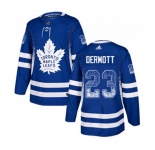 Adidas Toronto Maple Leafs #23 Travis Dermott Authentic Blue Drift Fashion NHL Jersey