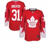 Adidas Toronto Maple Leafs #31 Frederik Andersen Premier Red Alternate NHL Jersey