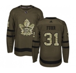 Adidas Toronto Maple Leafs #31 Grant Fuhr Authentic Green Salute to Service NHL Jersey