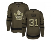 Adidas Toronto Maple Leafs #31 Grant Fuhr Green Salute to Service Stitched NHL Jersey