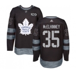 Adidas Toronto Maple Leafs #35 Curtis McElhinney Authentic Black 1917-2017 100th Anniversary NHL Jersey