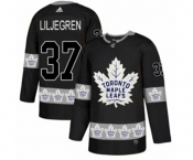 Adidas Toronto Maple Leafs #37 Timothy Liljegren Authentic Black Team Logo Fashion NHL Jersey