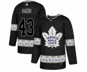 Adidas Toronto Maple Leafs #43 Nazem Kadri Authentic Black Team Logo Fashion NHL Jersey