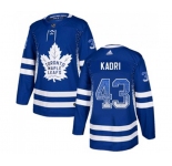 Adidas Toronto Maple Leafs #43 Nazem Kadri Authentic Blue Drift Fashion NHL Jersey