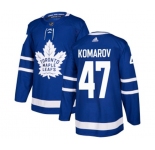 Adidas Toronto Maple Leafs #47 Leo Komarov Premier Royal Blue Home NHL Jersey