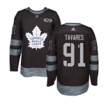 Adidas Toronto Maple Leafs #91 John Tavares Authentic Black 1917-2017 100th Anniversary NHL Jersey