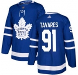 Adidas Toronto Maple Leafs #91 Tavares Authentic Royal Blue Home NHL Jersey