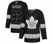 Adidas Toronto Maple Leafs #93 Doug Gilmour Authentic Black Team Logo Fashion NHL Jersey