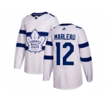 Men Adidas Toronto Maple Leafs #12 Patrick Marleau White Authentic 2018 Stadium Series Stitched NHL Jersey