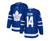 Men Adidas Toronto Maple Leafs #14 Dave Keon Blue Home Authentic Stitched NHL Jersey