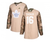 Men Adidas Toronto Maple Leafs #16 Darcy Tucker Camo Authentic 2017 Veterans Day Stitched NHL Jersey