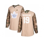 Men Adidas Toronto Maple Leafs #19 Bruce Boudreau Camo Authentic 2017 Veterans Day Stitched NHL Jersey
