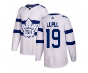 Men Adidas Toronto Maple Leafs #19 Joffrey Lupul White Authentic 2018 Stadium Series Stitched NHL Jersey