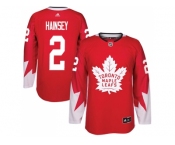 Men Adidas Toronto Maple Leafs #2 Ron Hainsey Red Team Canada Authentic Stitched NHL Jersey