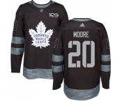 Men Adidas Toronto Maple Leafs #20 Dominic Moore Authentic Black 1917-2017 100th Anniversary NHL Jersey