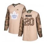Men Adidas Toronto Maple Leafs #20 Dominic Moore Authentic Camo Veterans Day Practice NHL Jersey