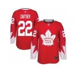 Men Adidas Toronto Maple Leafs #22 Nikita Zaitsev Red Team Canada Authentic Stitched NHL Jersey