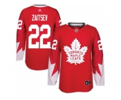 Men Adidas Toronto Maple Leafs #22 Nikita Zaitsev Red Team Canada Authentic Stitched NHL Jersey