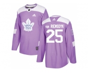 Men Adidas Toronto Maple Leafs #25 James Van Riemsdyk Purple Authentic Fights Cancer Stitched NHL Jersey