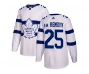 Men Adidas Toronto Maple Leafs #25 James Van Riemsdyk White Authentic 2018 Stadium Series Stitched NHL Jersey