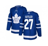 Men Adidas Toronto Maple Leafs #27 Darryl Sittler Blue Home Authentic Stitched NHL Jersey