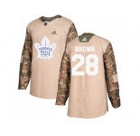 Men Adidas Toronto Maple Leafs #28 Connor Brown Camo Authentic 2017 Veterans Day Stitched NHL Jersey