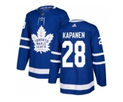 Men Adidas Toronto Maple Leafs #28 Kasperi Kapanen Blue Home Authentic Stitched NHL Jersey