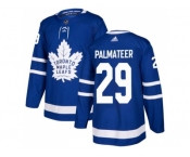 Men Adidas Toronto Maple Leafs #29 Mike Palmateer Blue Home Authentic Stitched NHL Jersey
