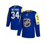 Men Adidas Toronto Maple Leafs #34 Auston Matthews Royal 2018 All-Star Atlantic Division Authentic Stitched NHL Jersey