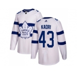 Men Adidas Toronto Maple Leafs #43 Nazem Kadri White Authentic 2018 Stadium Series Stitched NHL Jersey