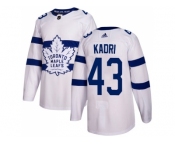 Men Adidas Toronto Maple Leafs #43 Nazem Kadri White Authentic 2018 Stadium Series Stitched NHL Jersey
