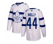 Men Adidas Toronto Maple Leafs #44 Morgan Rielly White Authentic 2018 Stadium Series Stitched NHL Jersey