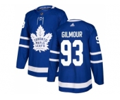 Men Adidas Toronto Maple Leafs #93 Doug Gilmour Blue Home Authentic Stitched NHL Jersey