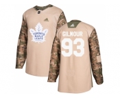 Men Adidas Toronto Maple Leafs #93 Doug Gilmour Camo Authentic 2017 Veterans Day Stitched NHL Jersey