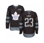 Men's Adidas Toronto Maple Leafs #23 Brooks Laich Authentic Black 1917-2017 100th Anniversary NHL Jersey
