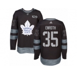 Men's Adidas Toronto Maple Leafs #35 Jhonas Enroth Authentic Black 1917-2017 100th Anniversary NHL Jersey