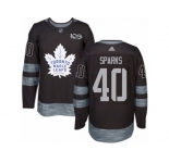 Men's Adidas Toronto Maple Leafs #40 Garret Sparks Authentic Black 1917-2017 100th Anniversary NHL Jersey